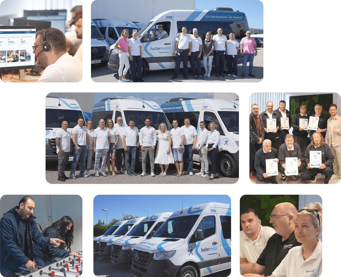 hallermobil professioneller Fahrtendienst und familiäres Unternehmen in Wien.