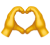 Emoji zweier Hände, die ein Herz formen.