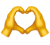 Emoji zweier Hände, die ein Herz formen.